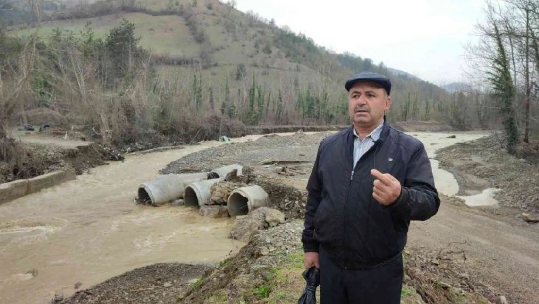 250 nüfuslu köy halkı geceyi sel korkusuyla ayakta geçirdi