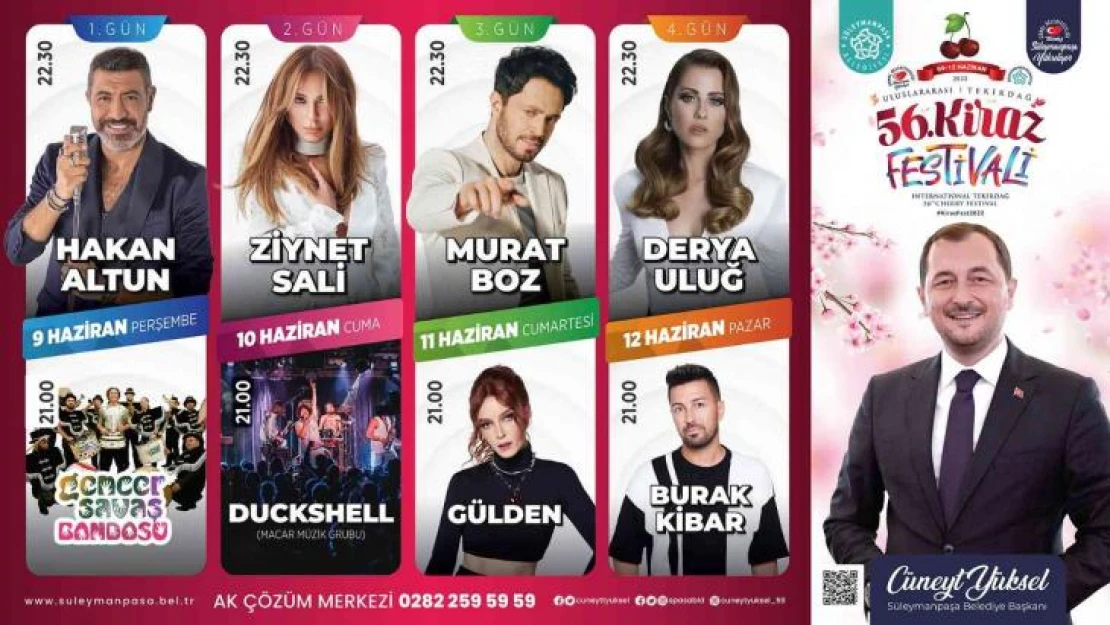 56. Kiraz Festivali programı belli oldu