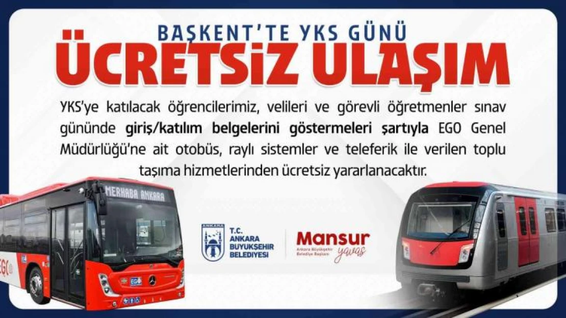 ABB'den YKS'ye girecek adaylara ücretsiz ulaşım imkânı