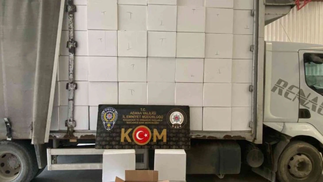 Adana'da 8 milyon 950 bin kaçak makaron ele geçirildi