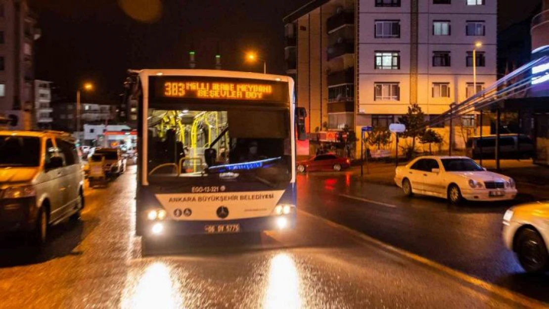 Ankara'da EGO otobüslerinde 24 saat ulaşım tekrar başlıyor