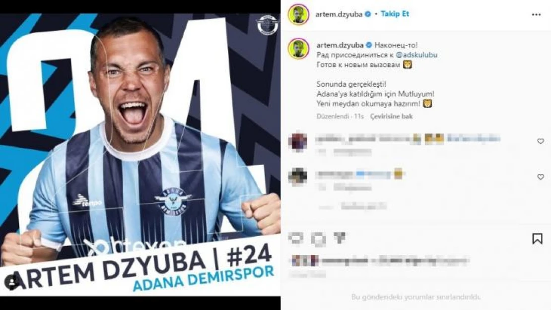 Artem Dzyuba: 'Yeni meydan okumaya hazırım'