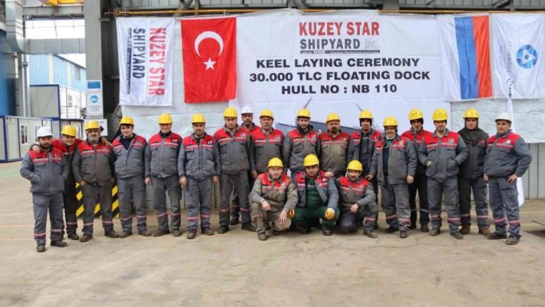 Atomflot FSUE için inşa edilen yüzer limanın 'keel laying' töreni düzenlendi