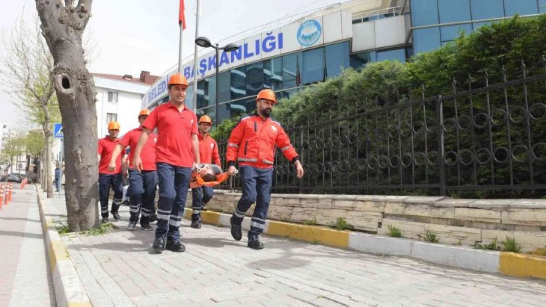 Avcılar Belediyesi'nde gerçeği aratmayan tatbikat