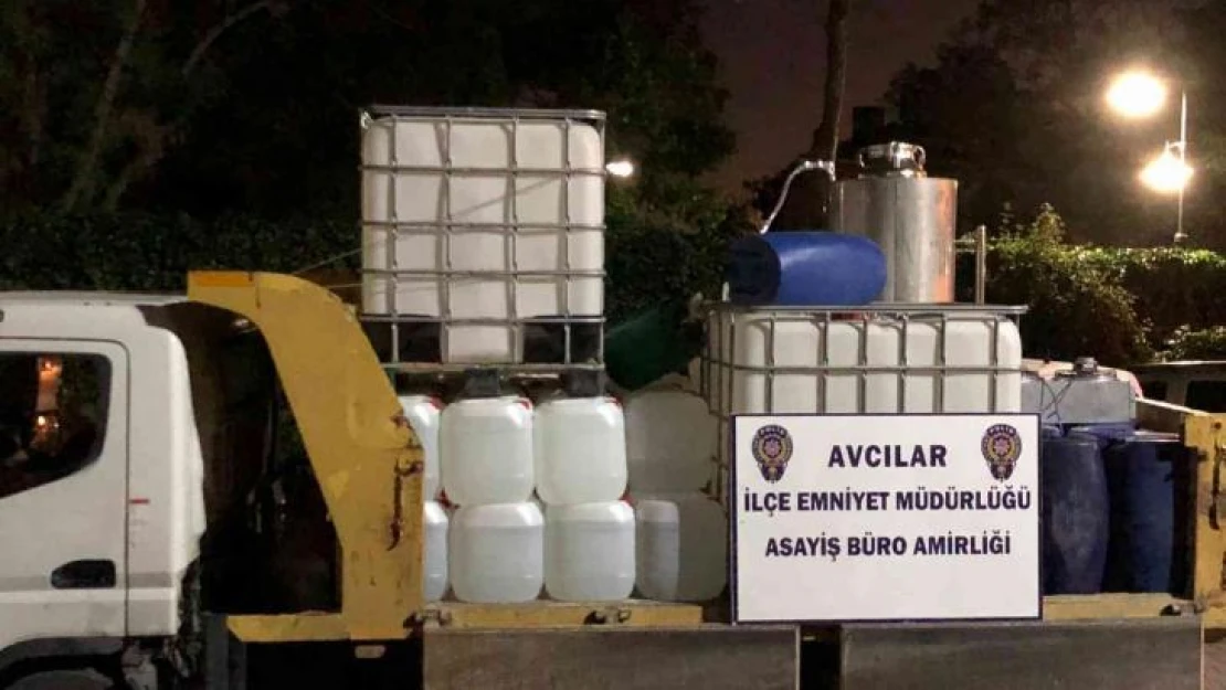 Avcılar'da  kaçak alkol imalatı yapan şüpheli şahıs yakalandı