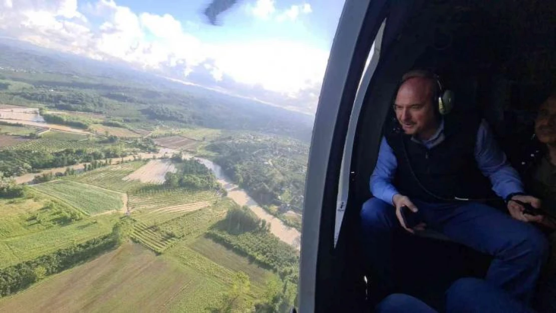 Bakan Soylu, Düzce'yi havadan inceledi