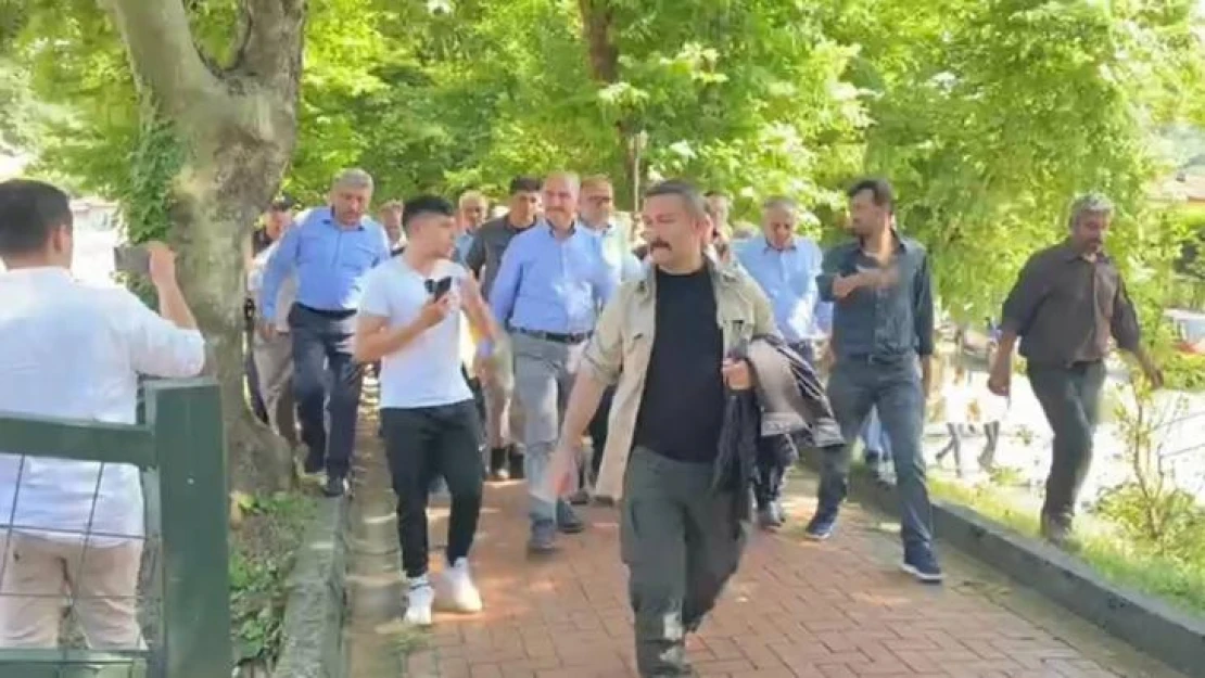 Bakan Soylu'nun sel bölgesindeki incelemeleri devam ediyor