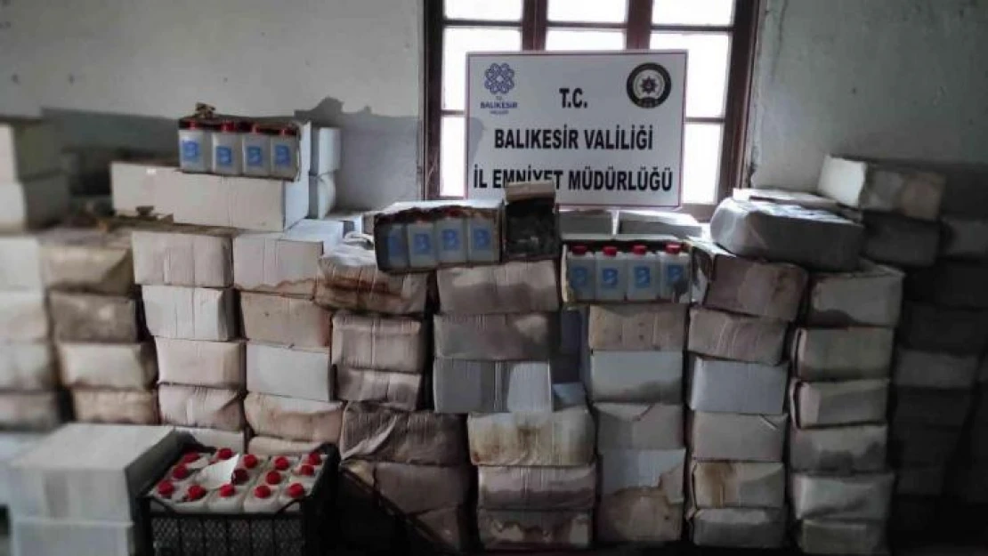 Balıkesir'de 2 bin litre etil alkol ele geçirildi