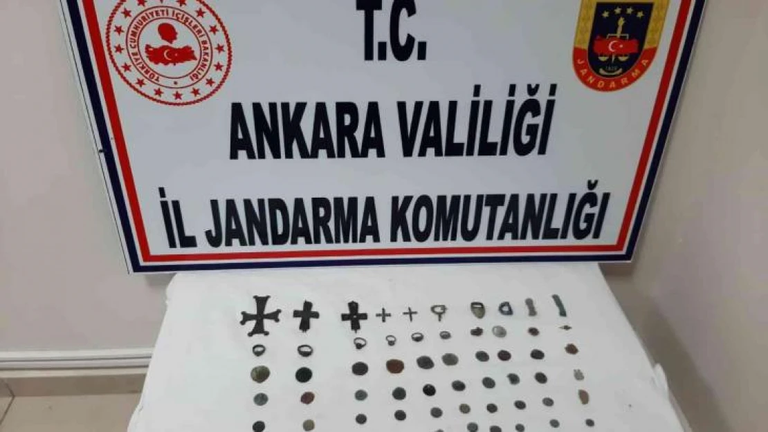 Başkentte jandarma değeri 85 bin TL olan tarihi eserleri ele geçirdi