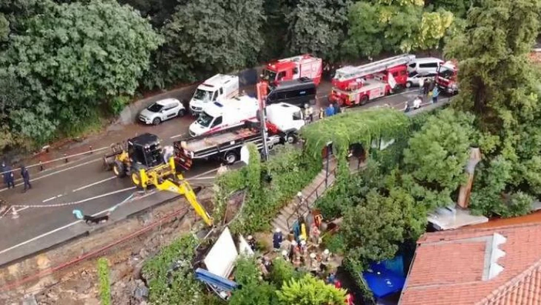 Beykoz'da istinat duvarı çöktü: 1 kişi göçük altında kaldı