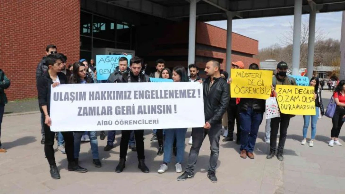 Bolu'da üniversite öğrencilerinden otobüs zamlarına tepki