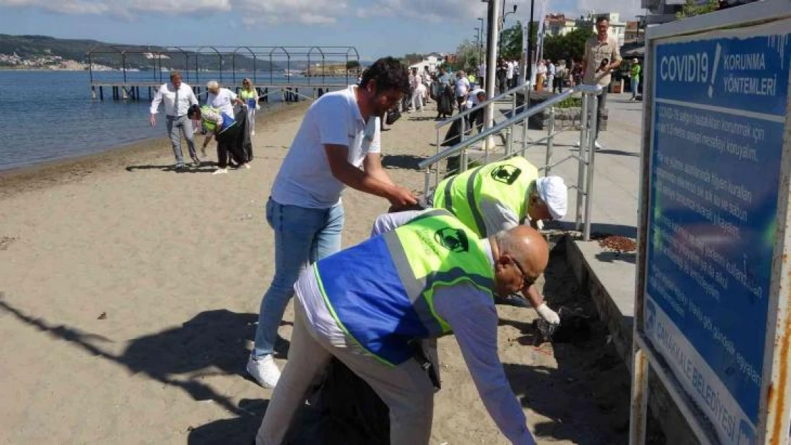 Çanakkale'de sahil temizliği