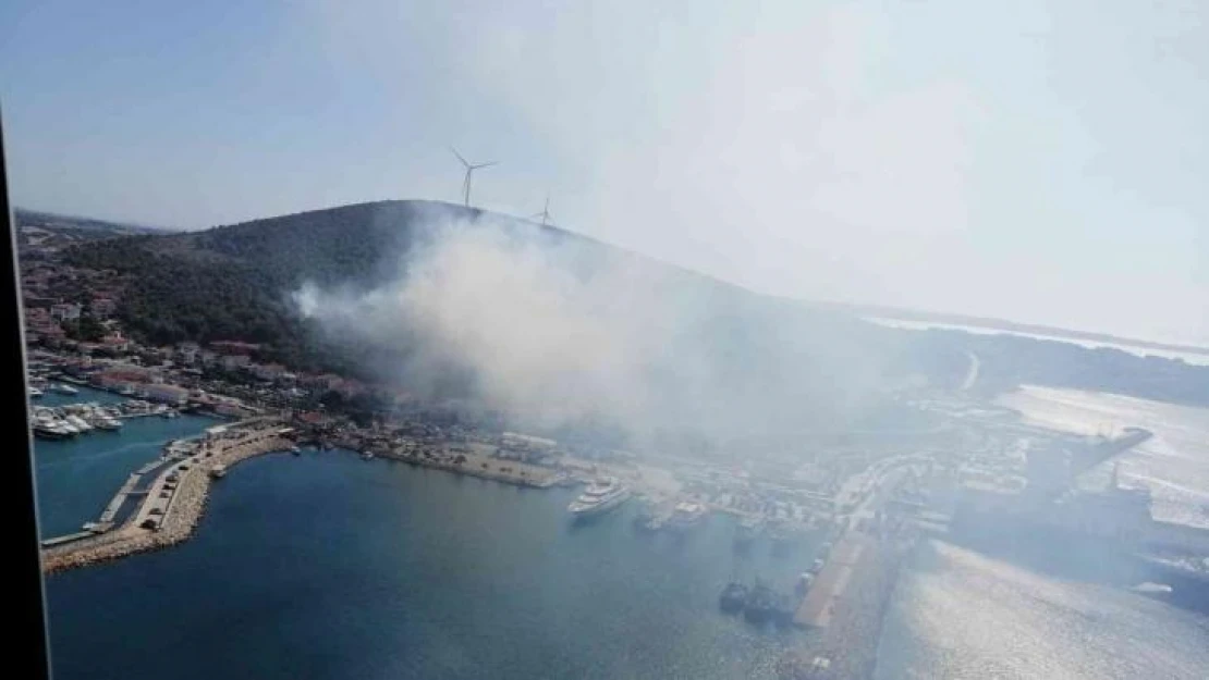 Çeşme'de yangın