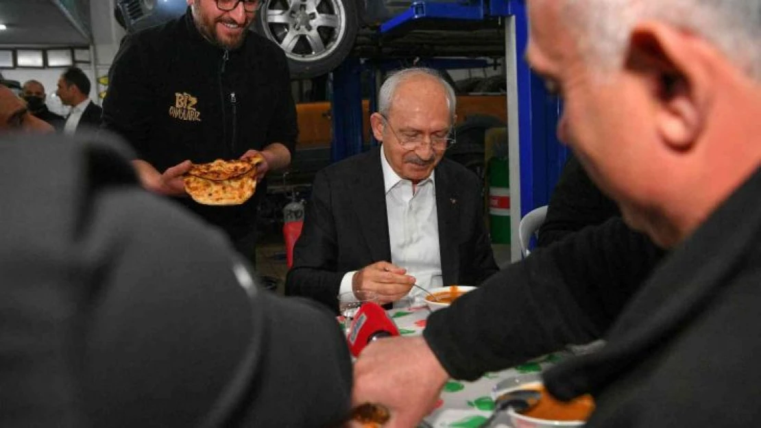 CHP lideri Kılıçdaroğlu, oto sanayi çalışanları ile iftar yaptı