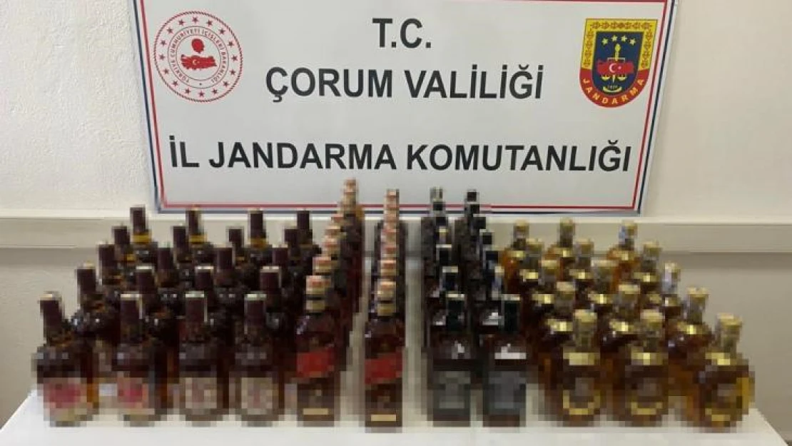 Çorum polisinden kaçak içki operasyonu