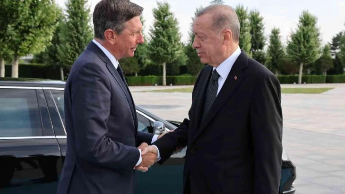 Cumhurbaşkanı Erdoğan, Slovenya Cumhurbaşkanı Pahor'u resmi törenle karşıladı