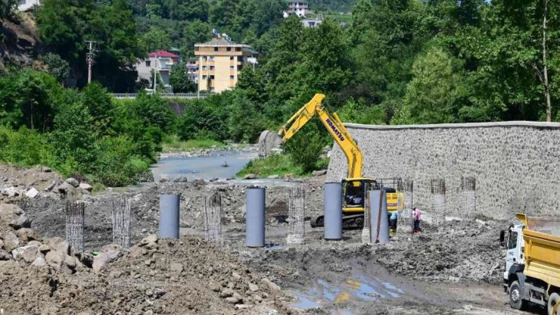 Doğu Karadeniz ilk sel tırnağı projesi Söğütlü Deresi'nde inşa edilmeye başlandı