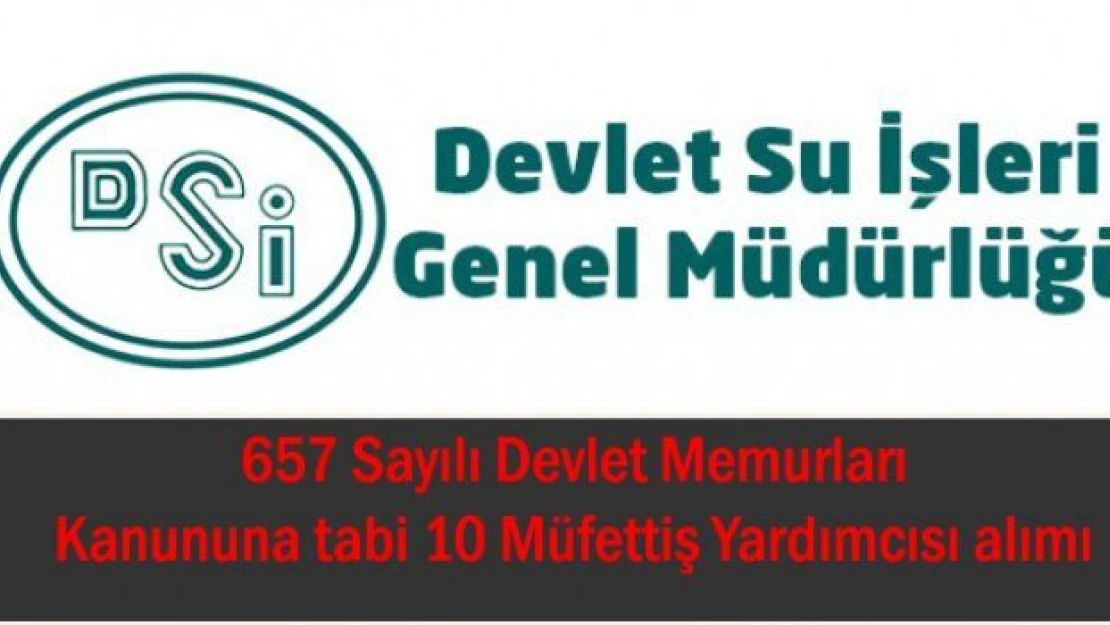 DSİ'de personel alımı