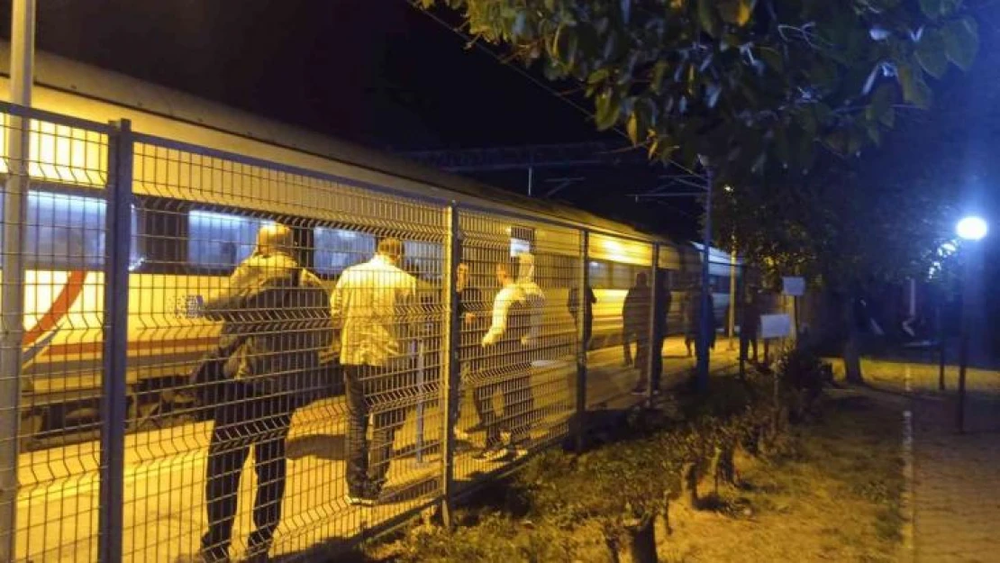 Elektrik direği devrilince tren seferi 2 saat durdu