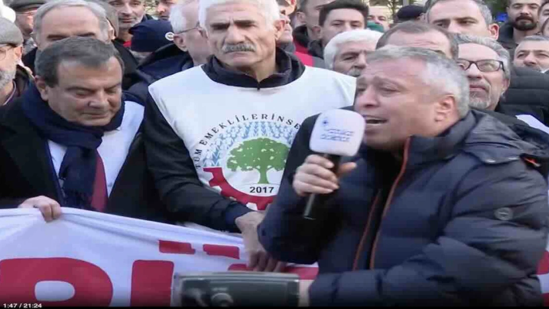 TBMM kapısında izin verilmeyen bütçe protestosu Sakarya Caddesi'ne taşındı