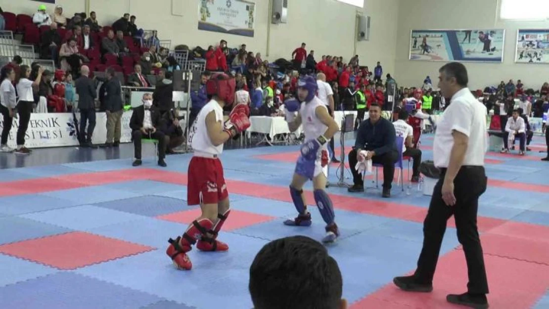 Erzurum'da Türkiye Üniversiteler Kick Boks Şampiyonası heyecanı