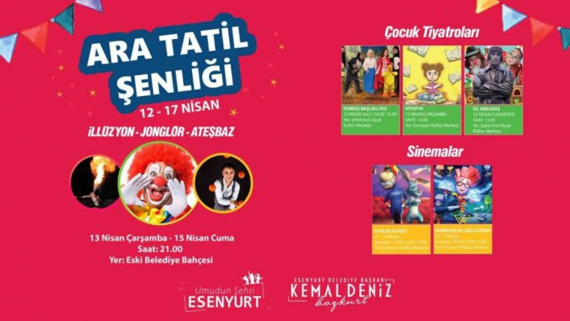 Esenyurtlu çocuklar tatil şenliği ile stres atıyor