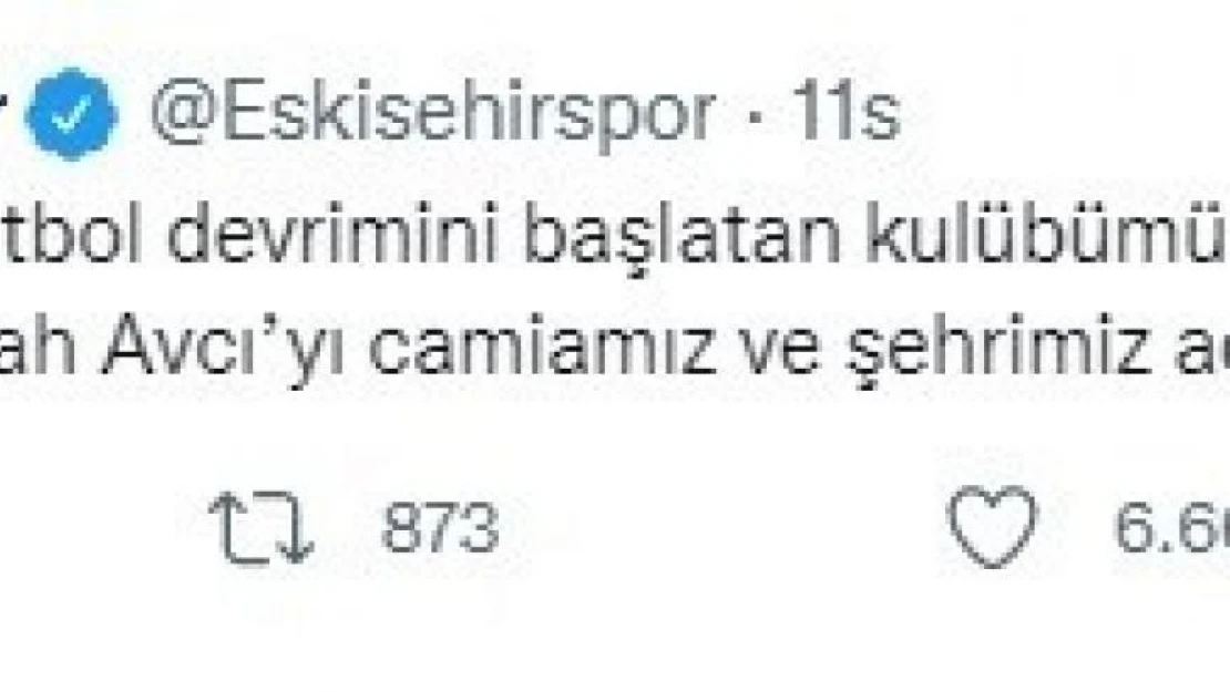 Eskişehirspor'dan Abdullah Avcı'ya 'Eskişehirspor'da oynamıyorsun ki' tepkisi