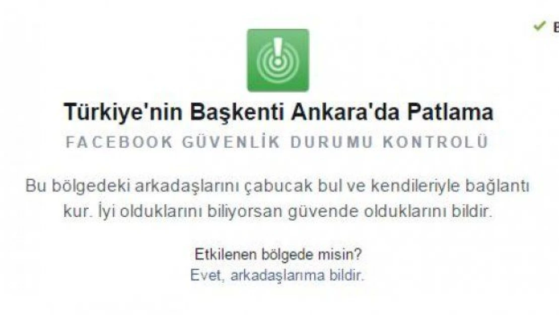 Facebook üyelerine güvenlik kontrolü yaptı