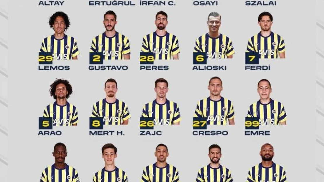 Fenerbahçe'nin Konyaspor maçı kamp kadrosu belli oldu