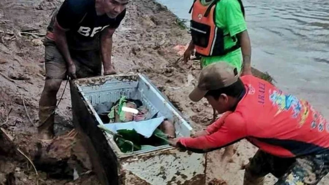 Filipinler'deki heyelandan buzdolabının içine saklanarak kurtuldu