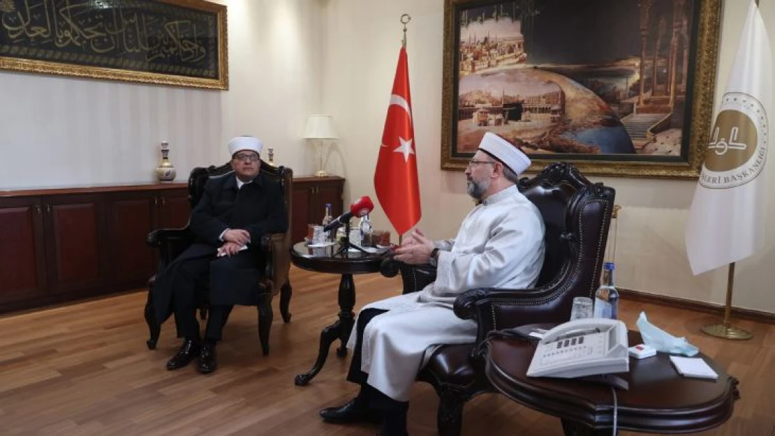 Filistin Vakıflar ve Din İşleri Bakanı Al-Bakri'den, Diyanet İşleri Başkanı Erbaş'a ziyaret