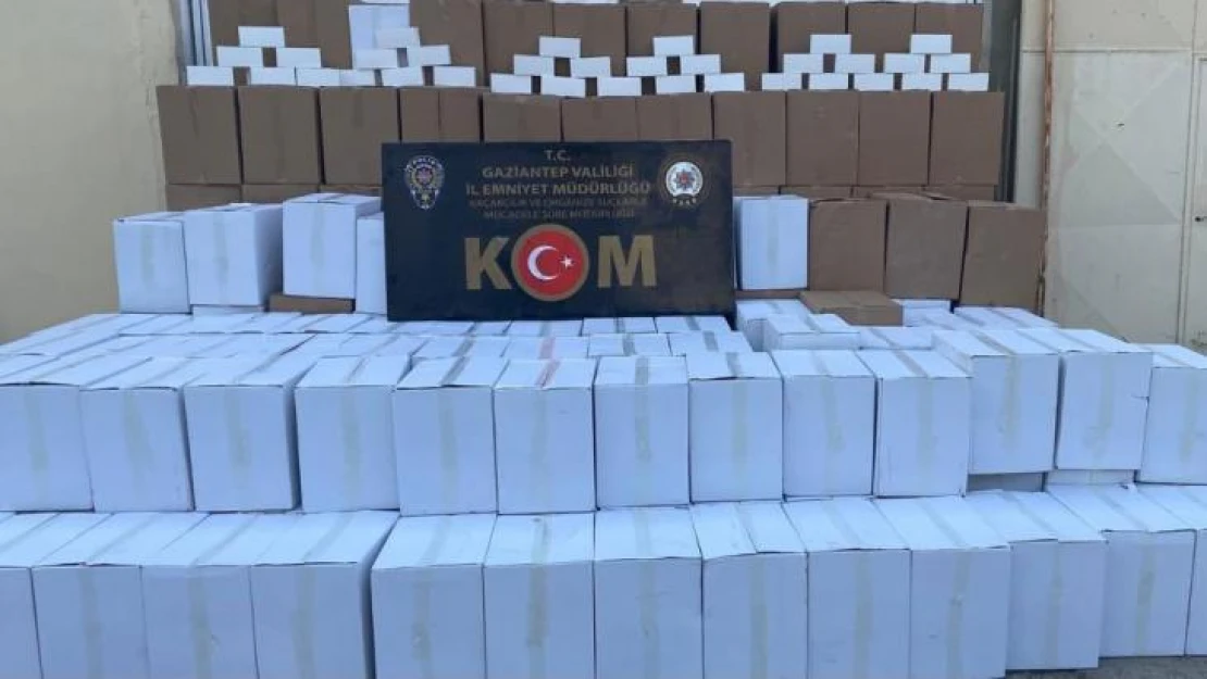 Gaziantep'te 3 milyon 680 bin adet boş makaron ele geçirildi