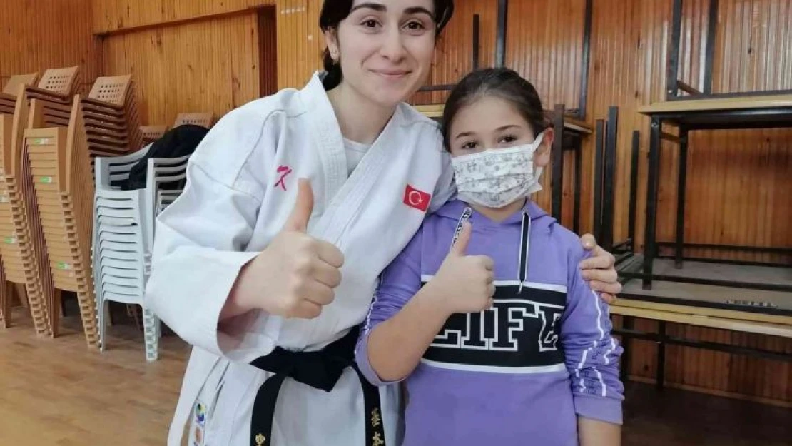 Giresun'un tek kadın karate antrenörü kız çocuklarına karateyi sevdirdi