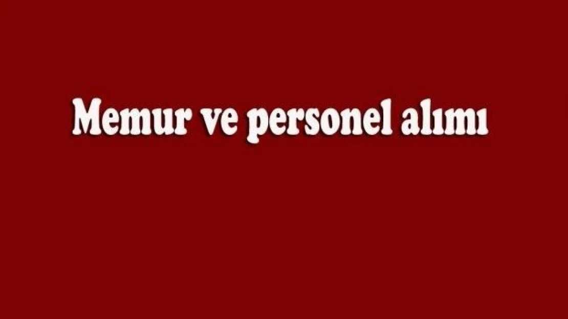 Gümrük Bakanlığına memur alımı