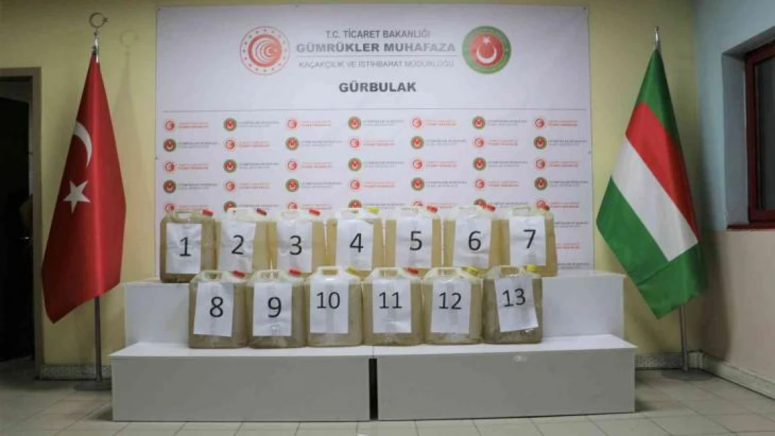 Gürbulak Gümrük Kapısında 273 kilo sıvı metamfetamin ele geçirildi