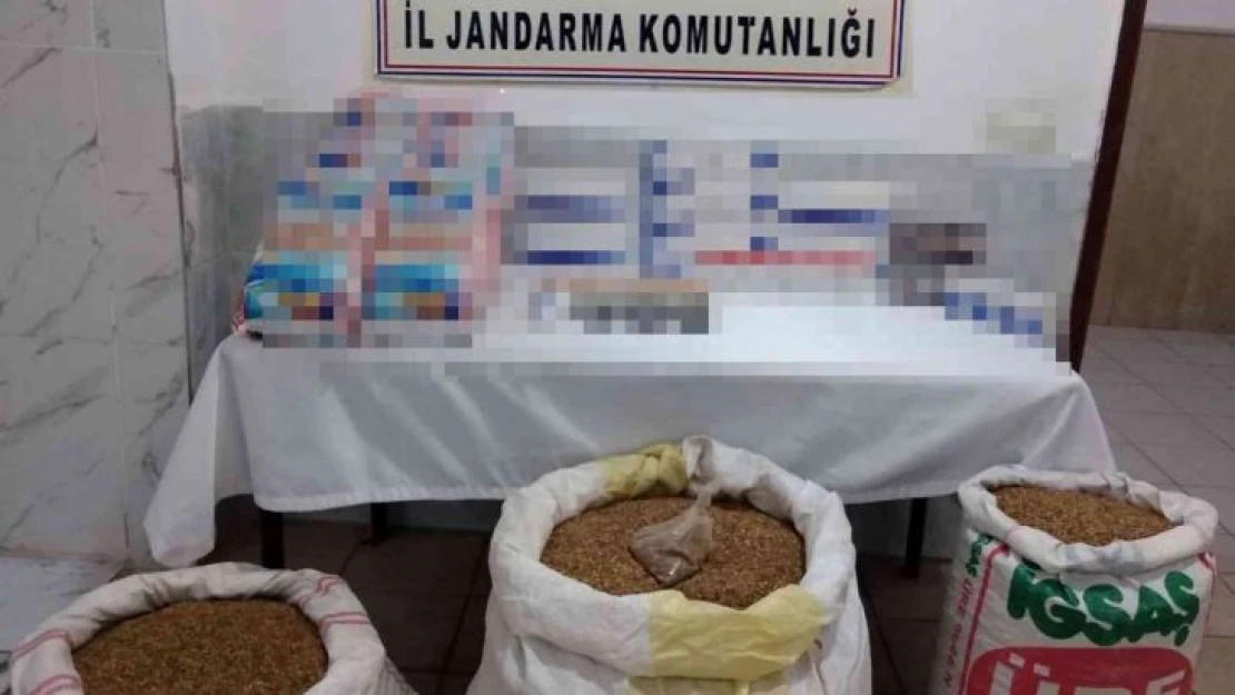 Hassa'da bakkal da 140 kilo kaçak tütün, 100 paket sigara ele geçirildi