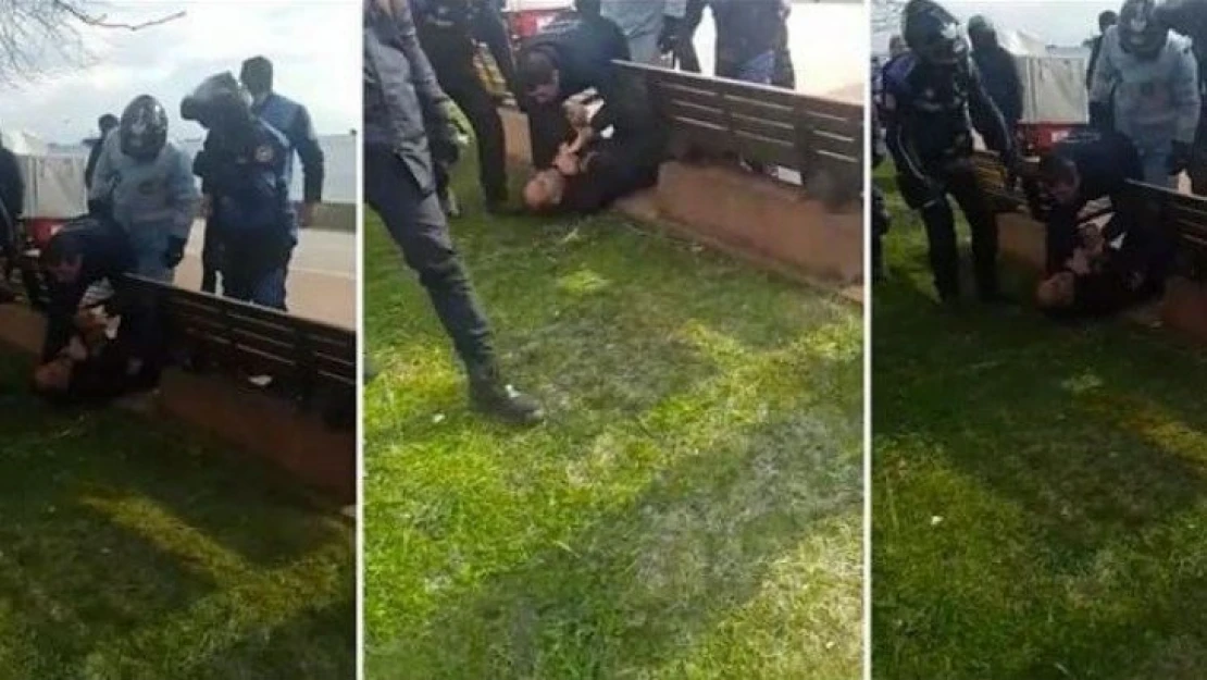 İBB zabıta ekipleri, Kartal'da piknik yapan engelli seyyar satıcıyı ailesinin yanında darp etti