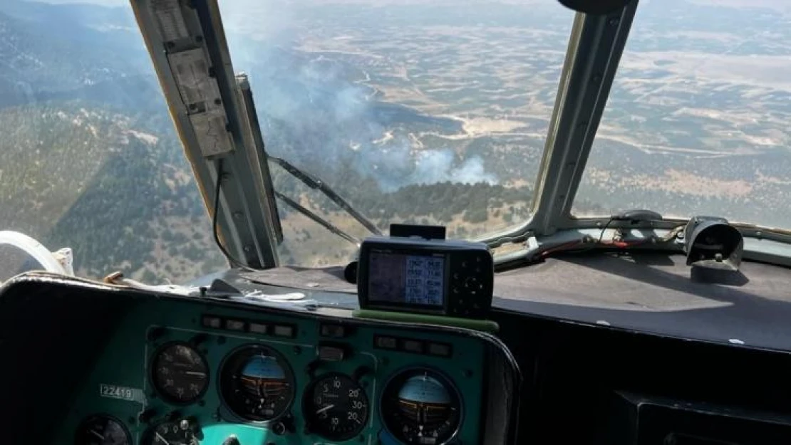 Isparta Senirkent'te orman yangını