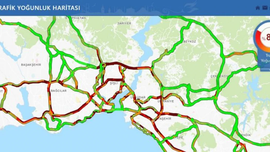 İstanbul'da beklenen yağış başladı: Trafik yoğunluğu yüzde 83 oldu