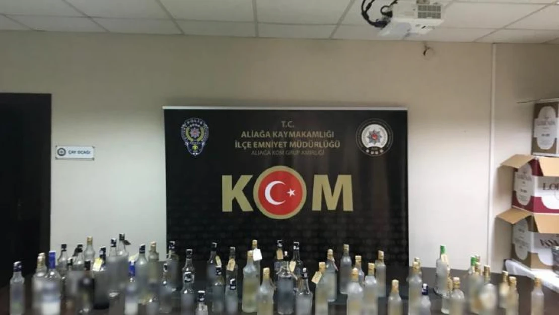 İzmir'de sahte içki servisi yapan eğlence mekanına polisten baskın