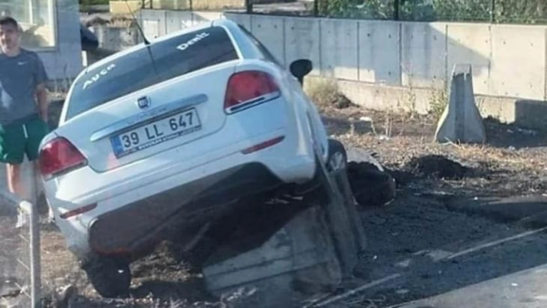 Jandarma karakolu önünde trafik kazası: 1 yaralı