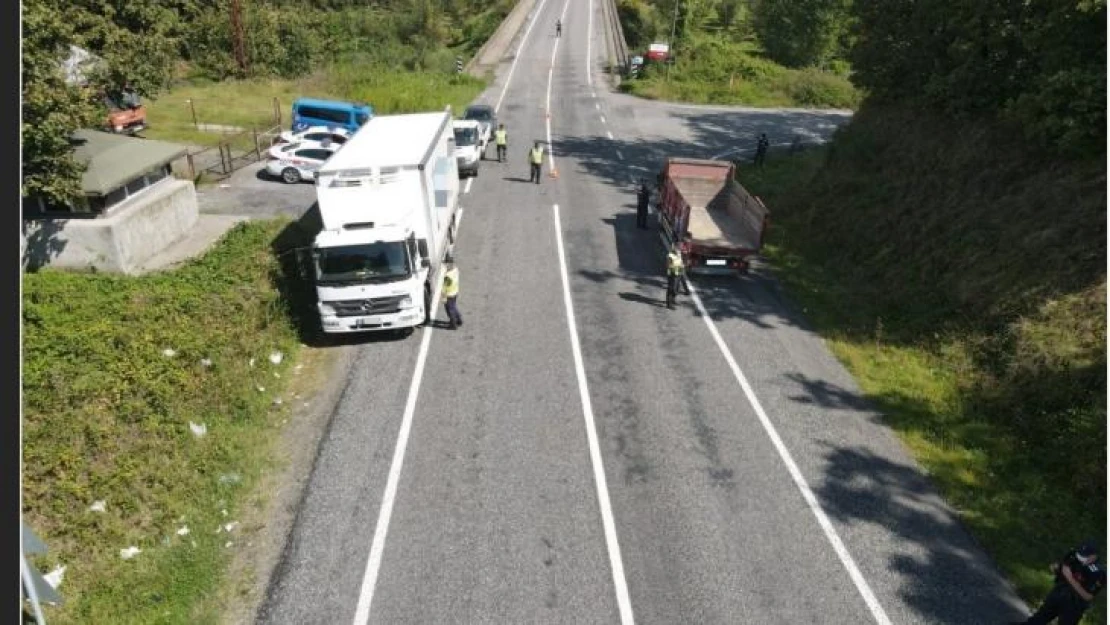 Jandarmadan dronlu trafik uygulaması