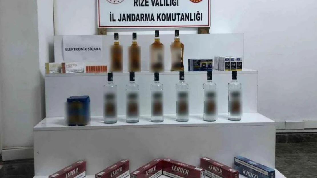 Jandarmadan kaçak sigara ve alkol operasyonu