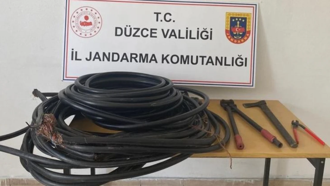 Kablo hırsızı ormana kaçarak izini kaybettirdi