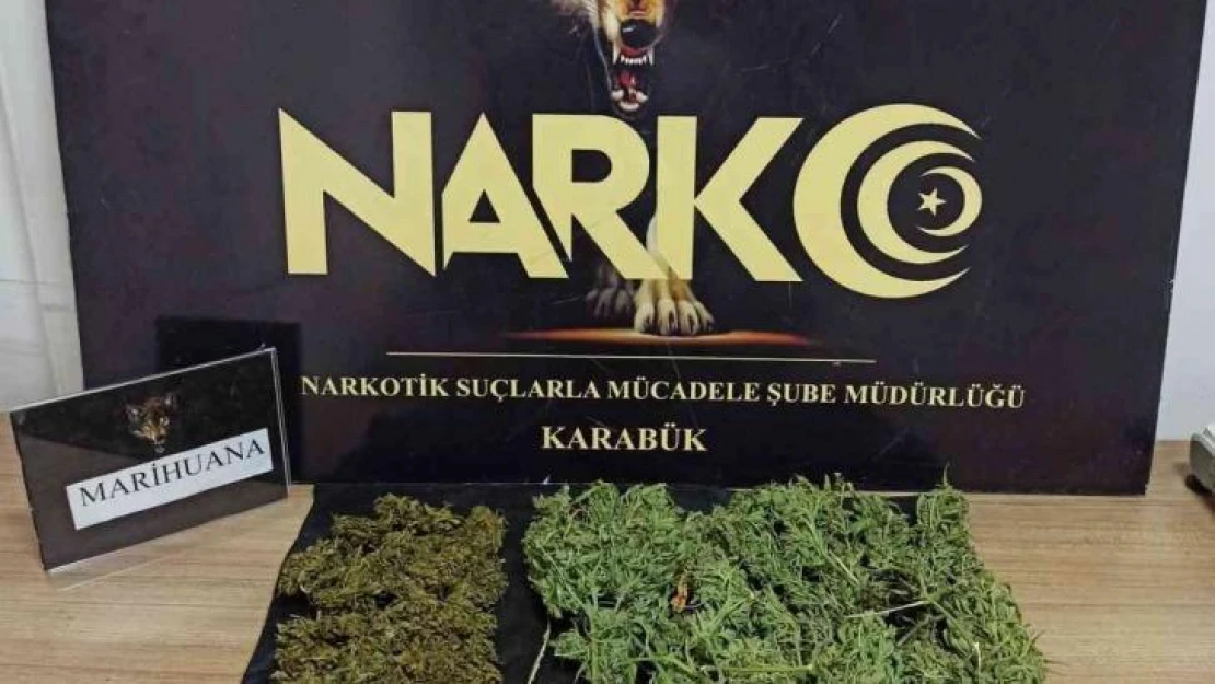 Karabük'te ikamette 980 gram esrar ele geçirildi