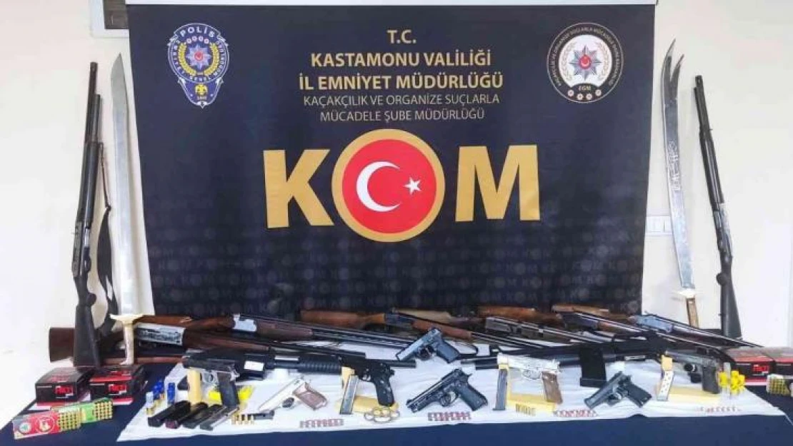 Kastamonu'da 'kaçak silah' operasyonu: 20 gözaltı