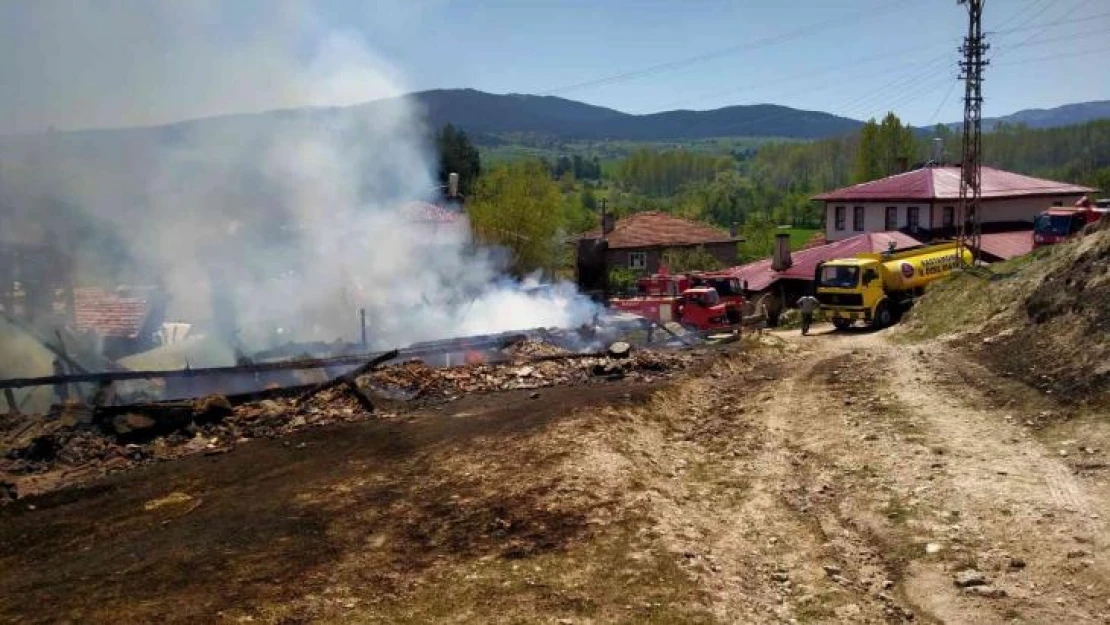 Kastamonu'da iki ev ve samanlık alevlere teslim oldu