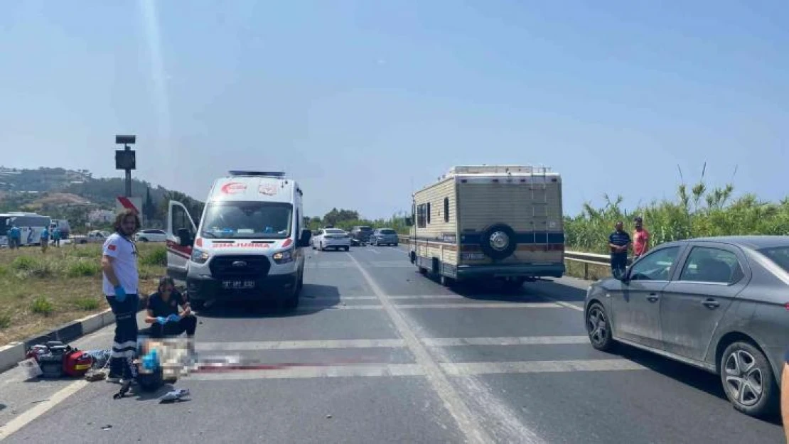 Kaza yapan Alman motosiklet sürücüsü hayatını kaybetti