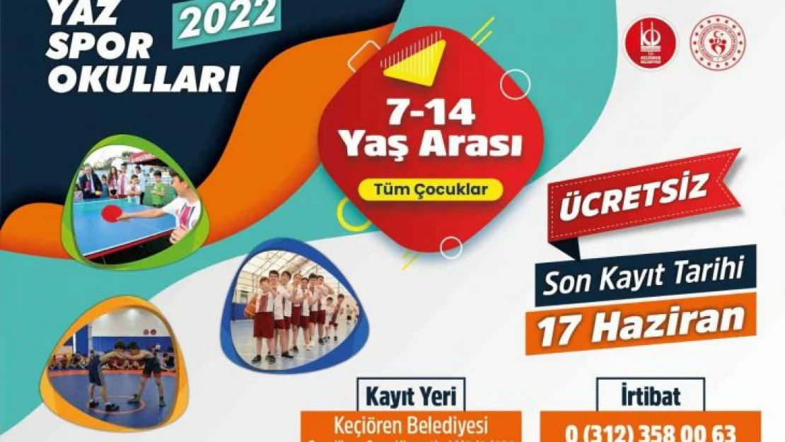 Keçiören'de 2022 yaz spor okulları için kayıtlar başladı