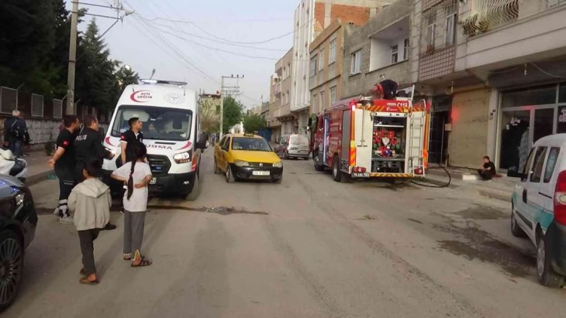 Kilis'te klima motorundan çıkan yangın korkuttu